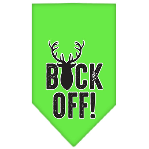 Buck Off Bandana mit Siebdruck, Limettengrün, Größe S