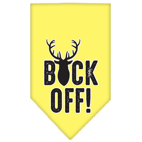 Buck Off Screen Print Bandana Yellow Small Default Title