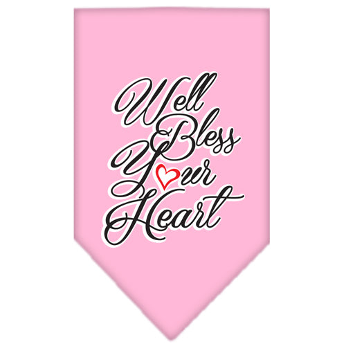 Well Bless Your Heart Screen Print Bandana Light Pink Large Default Title