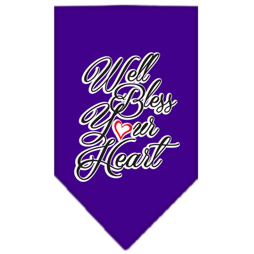 Well Bless Your Heart Screen Print Bandana Purple Small Default Title