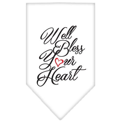 Well Bless Your Heart Siebdruck-Bandana, Weiß, Größe S