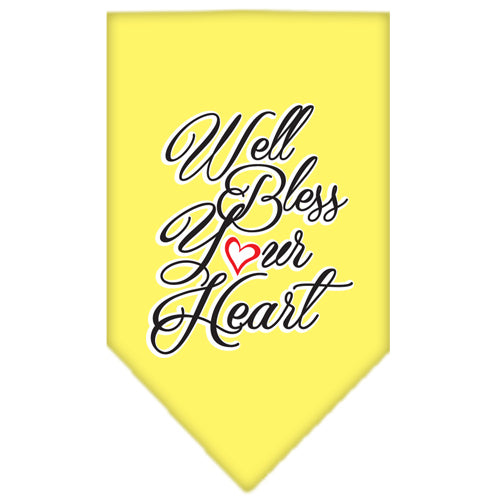 Well Bless Your Heart Screen Print Bandana Yellow Small Default Title
