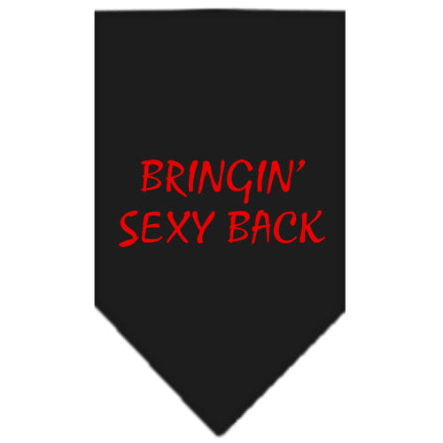 Bringin Sexy Back Screen Print Bandana Black Large GreatEagleInc