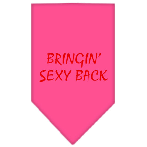 Bringin Sexy Back Screen Print Bandana Bright Pink Large GreatEagleInc