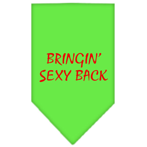 Bringin Sexy Back Screen Print Bandana Lime Green Large GreatEagleInc