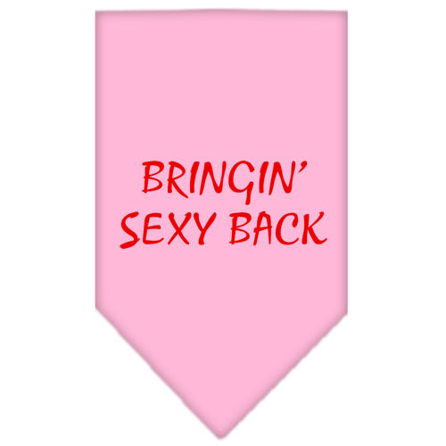 Bringin Sexy Back Screen Print Bandana Light Pink Large GreatEagleInc
