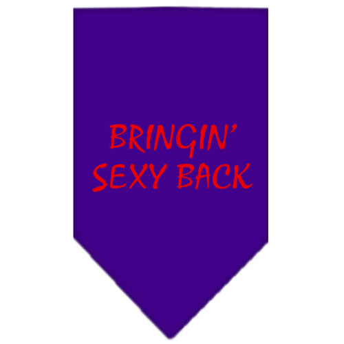 Bringin Sexy Back Screen Print Bandana Purple Large GreatEagleInc