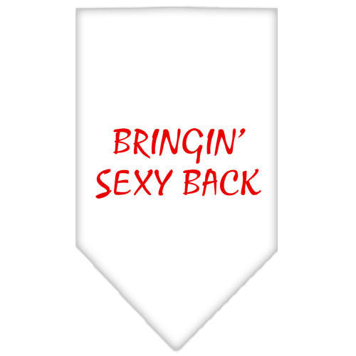 Bringin Sexy Back Screen Print Bandana White Large Default Title