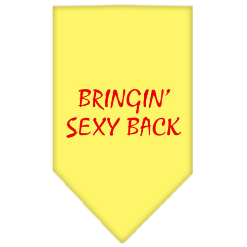 Bringin Sexy Back Screen Print Bandana Yellow Large Default Title