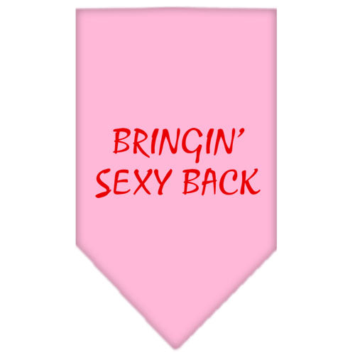 Bringin Sexy Back Screen Print Bandana Light Pink Small GreatEagleInc