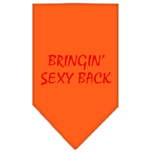 Bringin Sexy Back Screen Print Bandana Orange Small GreatEagleInc