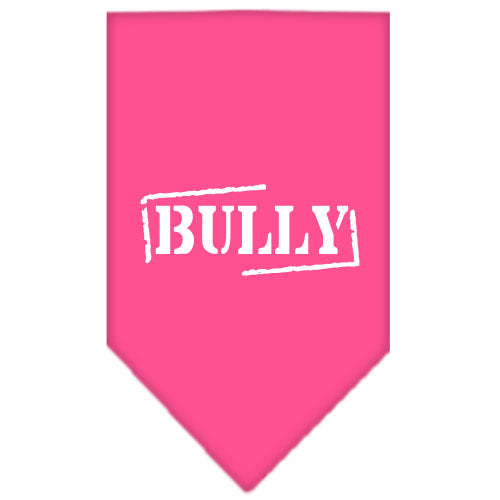 Bully Screen Print Bandana Bright Pink Large GreatEagleInc