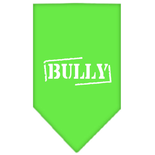 Bully Screen Print Bandana Lime Green Large GreatEagleInc