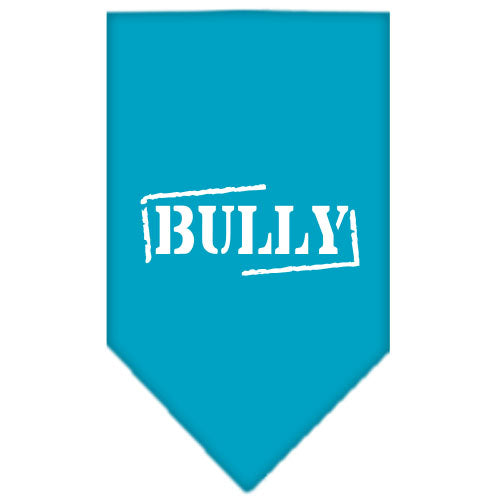 Bully Screen Print Bandana Turquoise Large GreatEagleInc