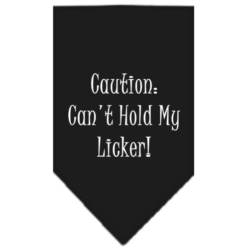 Can't Hold My Licker Screen Print Bandana Black Large GreatEagleInc