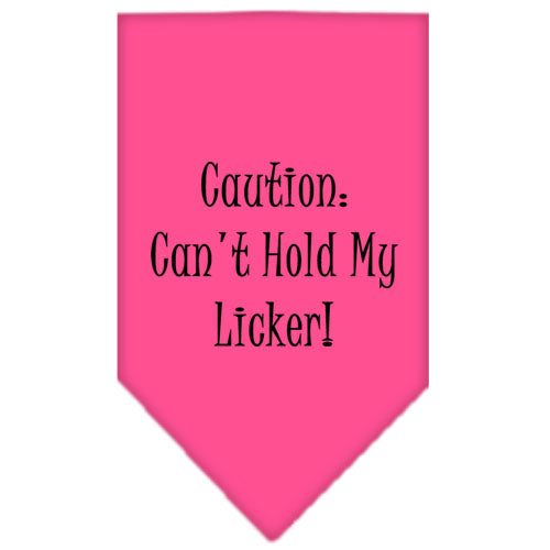 Can't Hold My Licker Screen Print Bandana Bright Pink Large GreatEagleInc