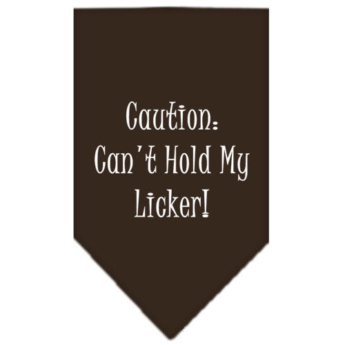 Can't Hold My Licker Screen Print Bandana Cocoa Large GreatEagleInc