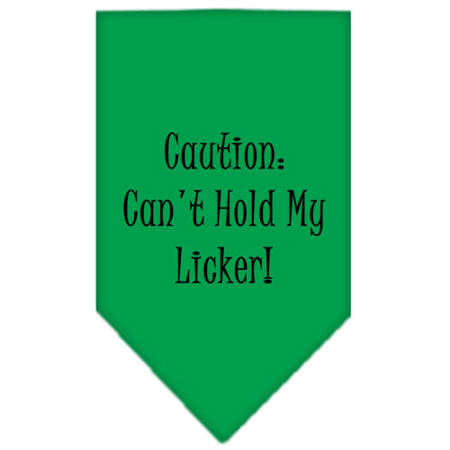 Can't Hold My Licker Screen Print Bandana Emerald Green Large GreatEagleInc