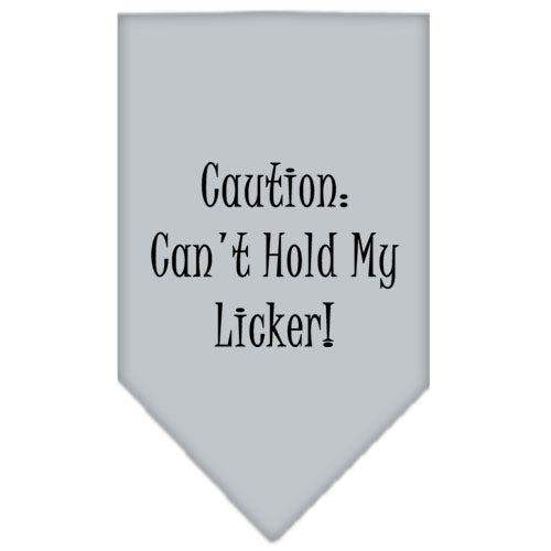 Can't Hold My Licker Screen Print Bandana Grey Large GreatEagleInc