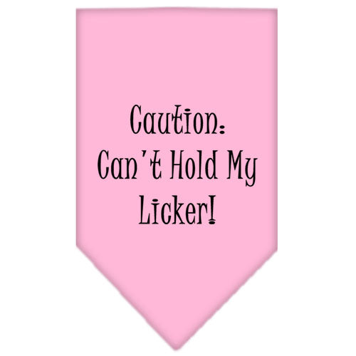 Can't Hold My Licker Screen Print Bandana Light Pink Large GreatEagleInc