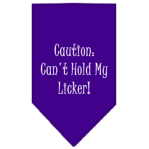 Can't Hold My Licker Screen Print Bandana Purple Large GreatEagleInc