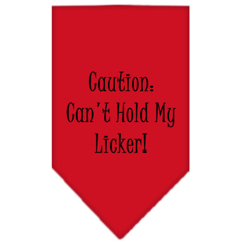 Can't Hold My Licker Screen Print Bandana Red Large GreatEagleInc