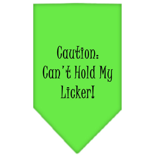 Can't Hold My Licker Screen Print Bandana Lime Green Small Default Title