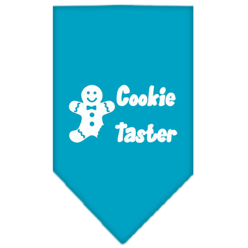 Cookie Taster Screen Print Bandana Turquoise Large GreatEagleInc