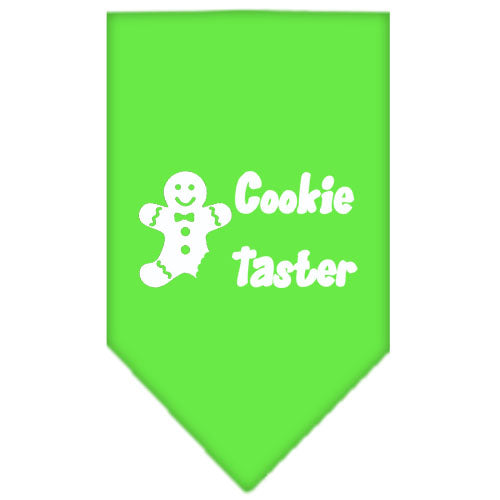 Cookie Taster Screen Print Bandana Lime Green Small GreatEagleInc