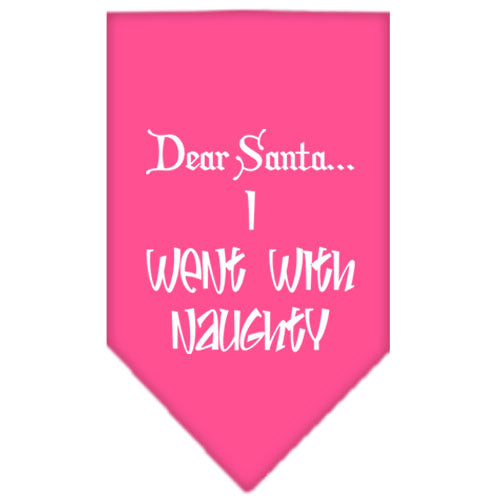 Went With Naughty Screen Print Bandana Bright Pink Large GreatEagleInc