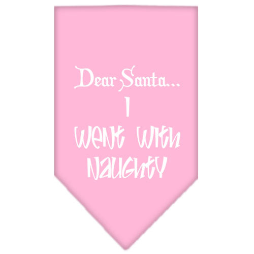 Went With Naughty Screen Print Bandana Light Pink Large GreatEagleInc