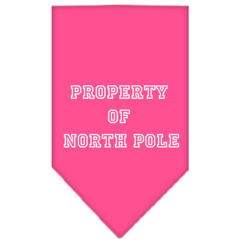 Property Of North Pole Screen Print Bandana Bright Pink Small GreatEagleInc