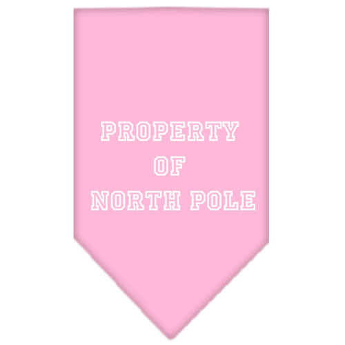 Property Of North Pole Screen Print Bandana Light Pink Small GreatEagleInc
