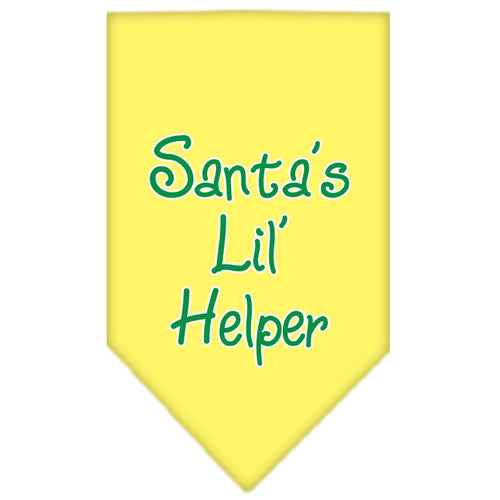 Santa Lil Helper Screen Print Bandana Yellow Large GreatEagleInc