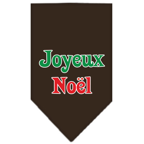 Joyeux Noel Screen Print Bandana Cocoa Large GreatEagleInc