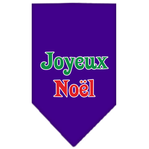 Joyeux Noel Screen Print Bandana Purple Large GreatEagleInc