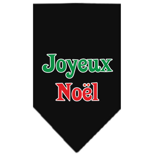 Joyeux Noel Screen Print Bandana Black Small GreatEagleInc