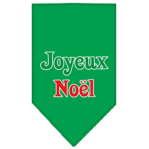 Joyeux Noel Screen Print Bandana Emerald Green Small GreatEagleInc