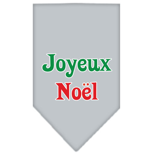 Joyeux Noel Screen Print Bandana Grey Small GreatEagleInc