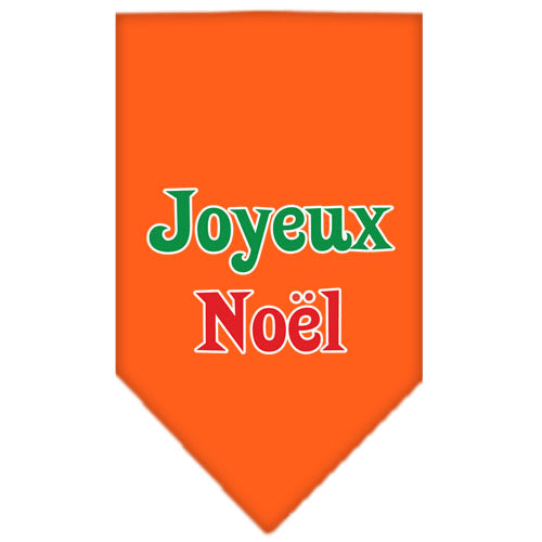 Joyeux Noel Screen Print Bandana Orange Small GreatEagleInc