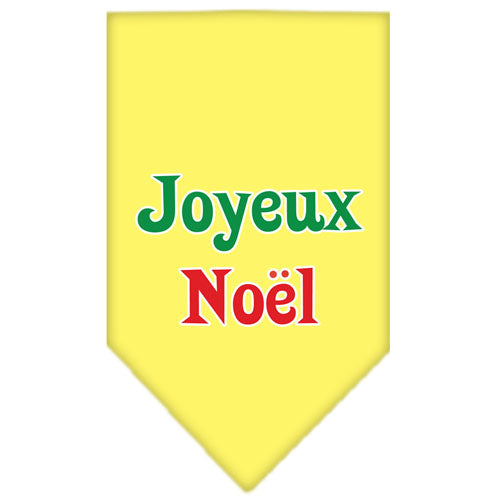 Joyeux Noel Screen Print Bandana Yellow Small GreatEagleInc