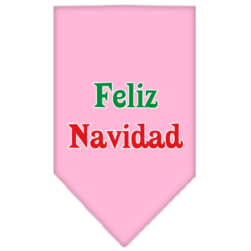 Feliz Navidad Screen Print Bandana Light Pink Large Default Title