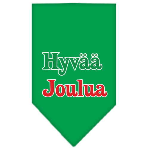 Hyvaa Joulua Screen Print Bandana Emerald Green Large GreatEagleInc