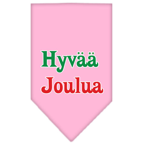 Hyvaa Joulua Screen Print Bandana Light Pink Large GreatEagleInc