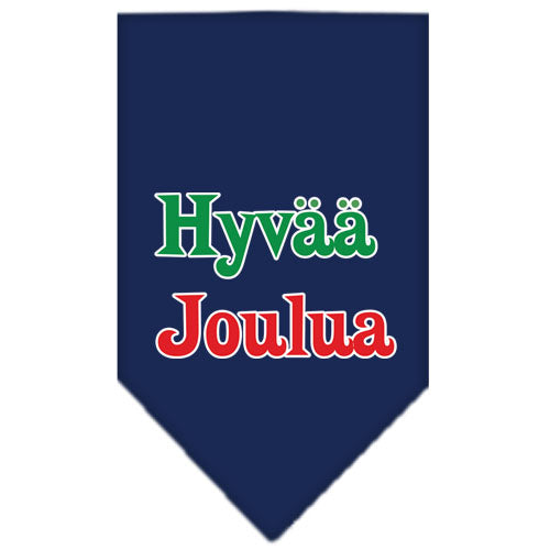 Hyvaa Joulua Screen Print Bandana Navy Blue Large Default Title
