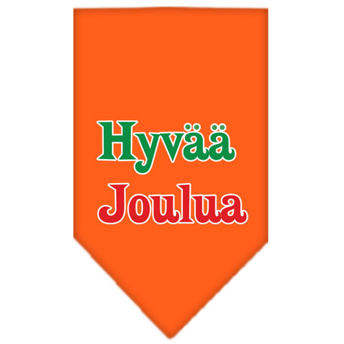 Hyvaa Joulua Screen Print Bandana Orange Large GreatEagleInc