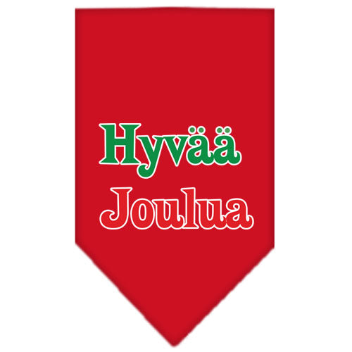 Hyvaa Joulua Screen Print Bandana Red Large GreatEagleInc