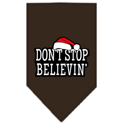 Dont Stop Believin Screen Print Bandana Cocoa Large GreatEagleInc