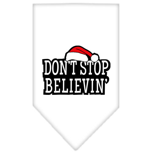 Dont Stop Believin Screen Print Bandana White Large GreatEagleInc