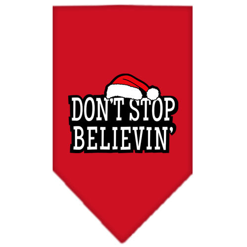 Dont Stop Believin Screen Print Bandana Red Small GreatEagleInc